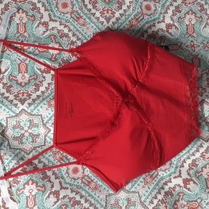 NWT No Boundaries Red Lace Bralet, Size XXXL (21)
